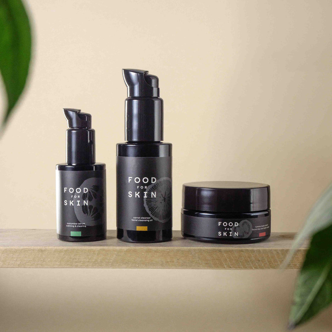 Food for Skin Cucumber skincare routine met cleanser serum en crème