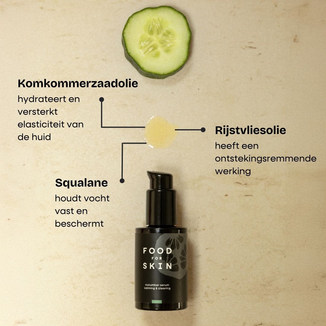Voordelen van de ingredienten van het Cucumber Serum van Food for Skin uitgelicht