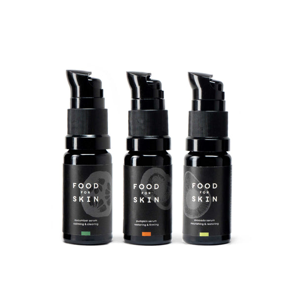 Proefset met 3 verschillende serums van Food for Skin