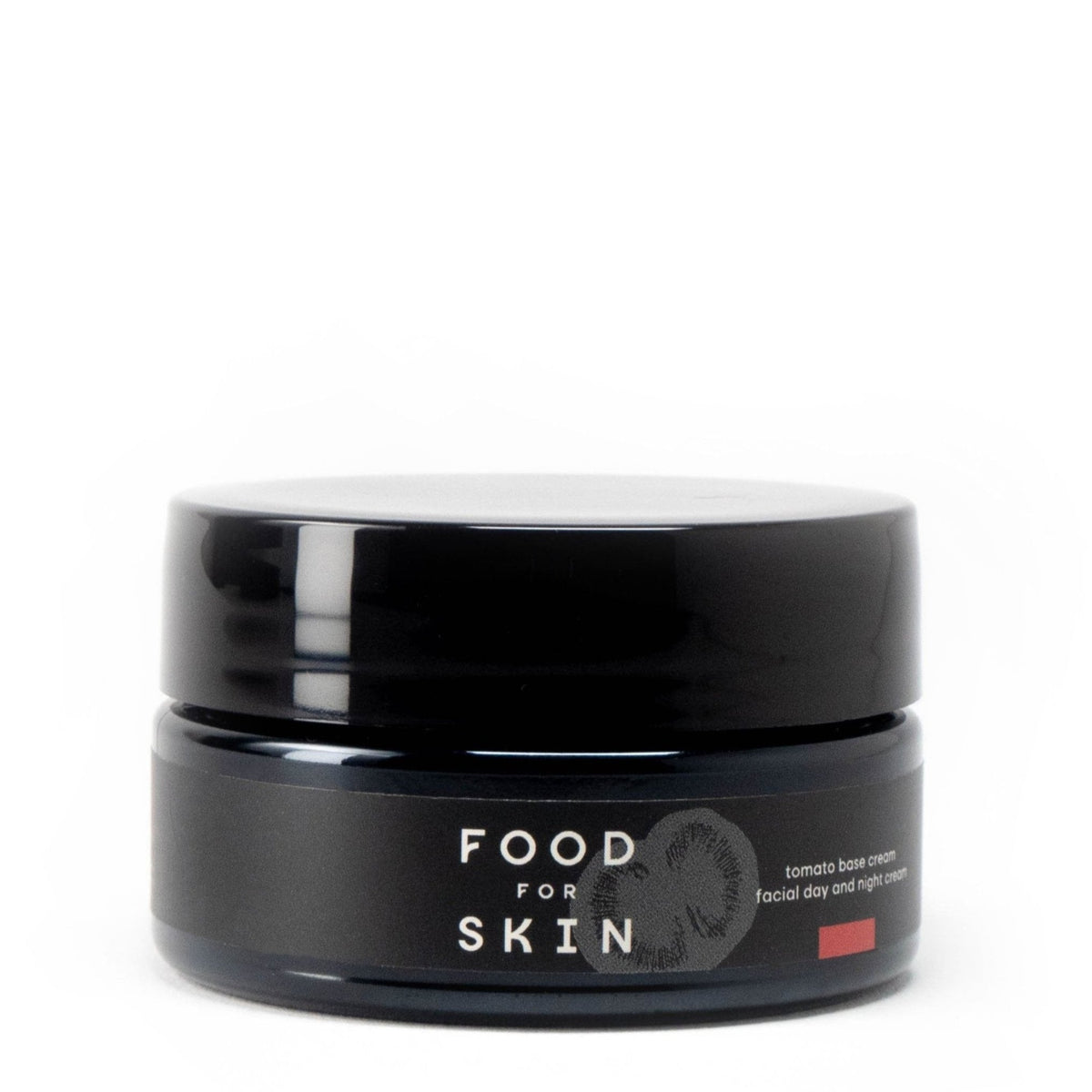 Food for Skin natuurlijke gezichtscrème in zwarte glazen pot
